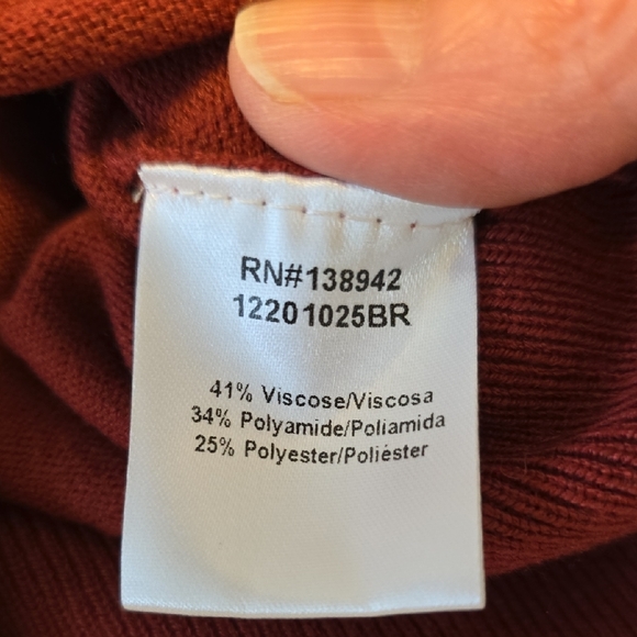 ont Welfth Maroon Crewneck Sweater with Floral Embroidery. Size Small NWOT - Picture 15 of 16